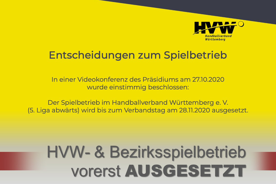 Aussetzung Spielbetrieb
